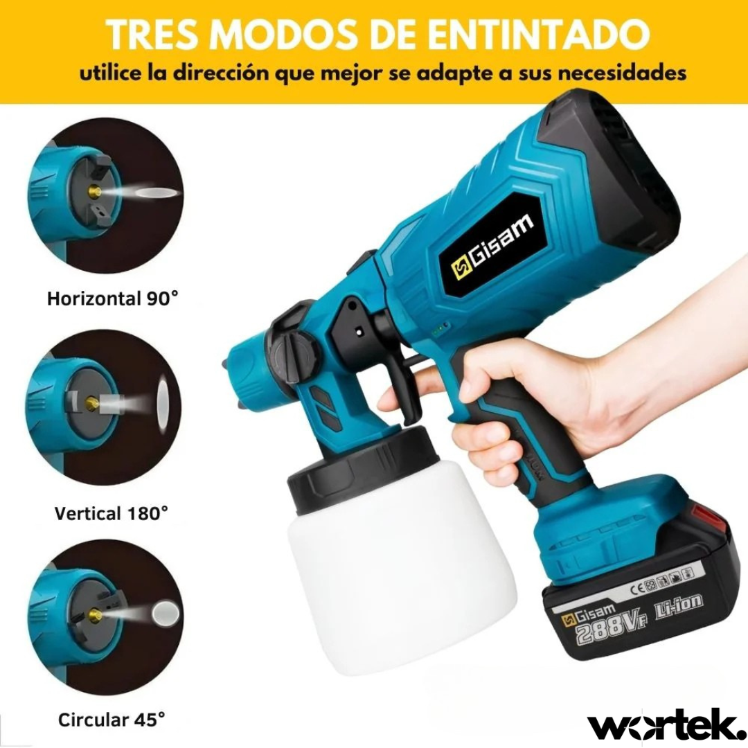 Pistola Pulverizadora Inalámbrica Profesional + 2 Baterías de Regalo